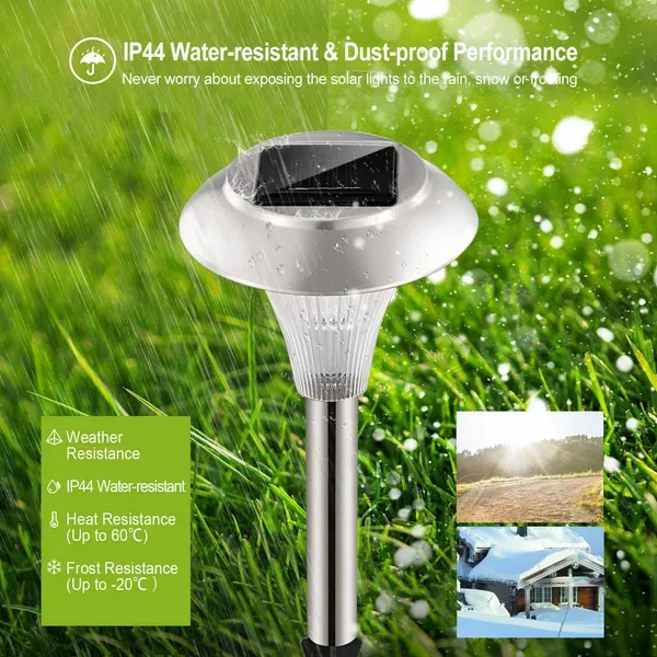 4 Packs Solar Garden Lights Outdoor IP44 Waterproof Solar Pathway Lights Color Changing Landscape Lamps view 3