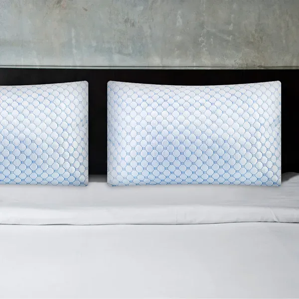 Cooling Memory Foam Pillow Ventilated Soft Bed Pillow W/ Cooling Gel Infused Memory Foam 2 Pcs Queen Size view 2