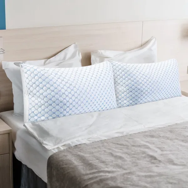 Cooling Memory Foam Pillow Ventilated Soft Bed Pillow W/ Cooling Gel Infused Memory Foam 2 Pcs Queen Size view 3