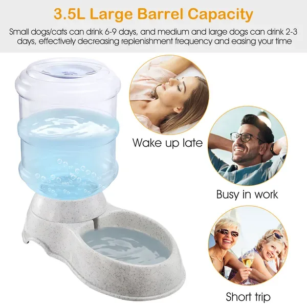 3.5L/1 Gal Pet Water Dispenser Self-Dispensing Gravity Pets Water Feeder Automatic Pet Waterer Cat Dog view 4
