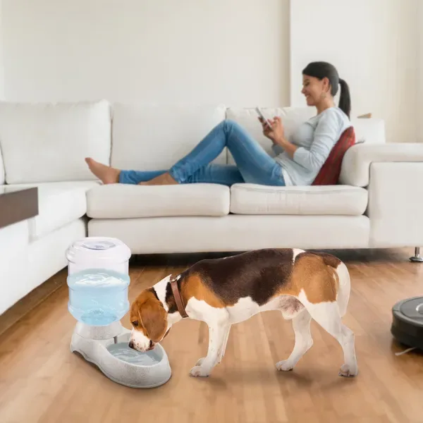 3.5L/1 Gal Pet Water Dispenser Self-Dispensing Gravity Pets Water Feeder Automatic Pet Waterer Cat Dog view 3