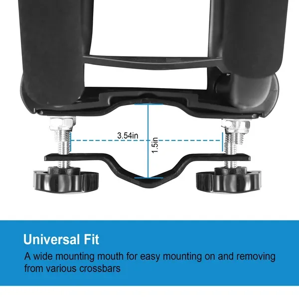 1 Pair Universal J-Bar Kayak Carrier 220LBS Load Heavy Duty Canoe Car Top Mount Carrier Roof Rack With 2 Pcs Tie Down Straps view 2