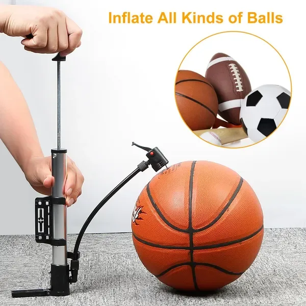 Mini Bike Pump Portable Bicycle Tire Inflator Ball Air Pump W/ Mount Frame For Mountain Road Bike view 2