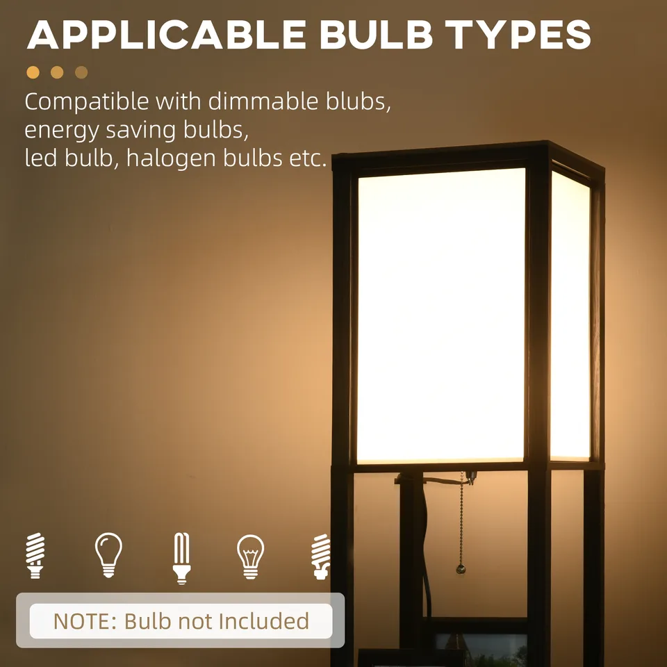Modern Shelf Floor Lamp with Dual Ambient Light view 2