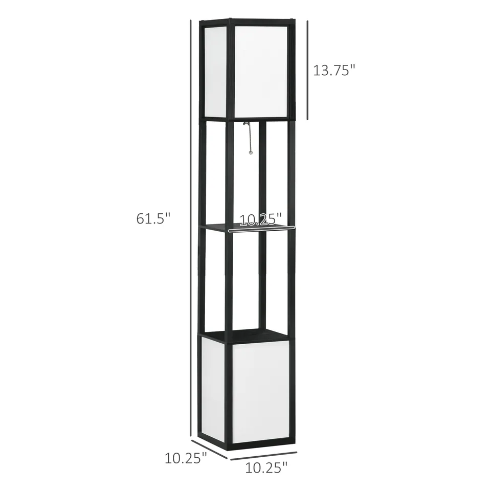 Modern Shelf Floor Lamp with Dual Ambient Light view 3