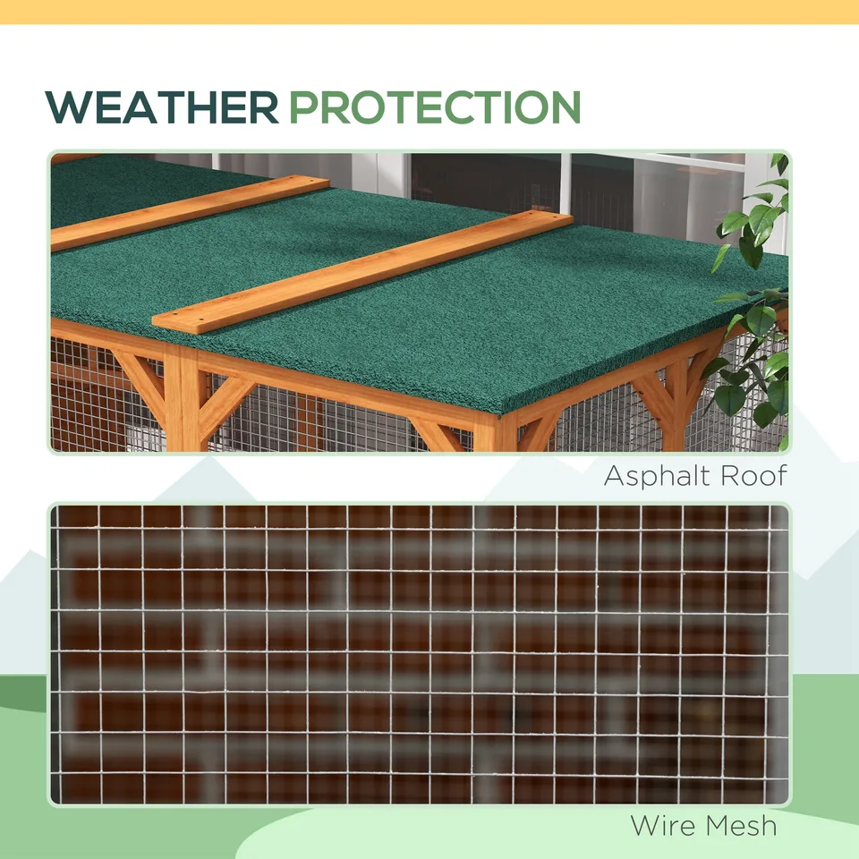 Large Outdoor Cat House for 3 Kitties, Multi-Level Design with Big Hiding Areas 2 Stories & Multiple Platforms Cat Condo view 2