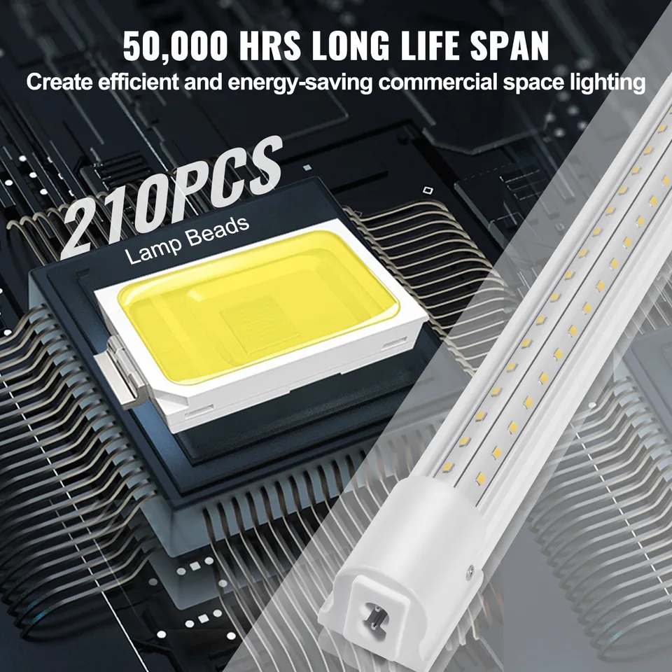 10 Pack LED Shop Light, 4 FT, 40W Linkable Shop Light Fixture, 5000 LM Ceiling Lights 59 In Power Cords With ON/OFF Switch 48 In Connector view 2