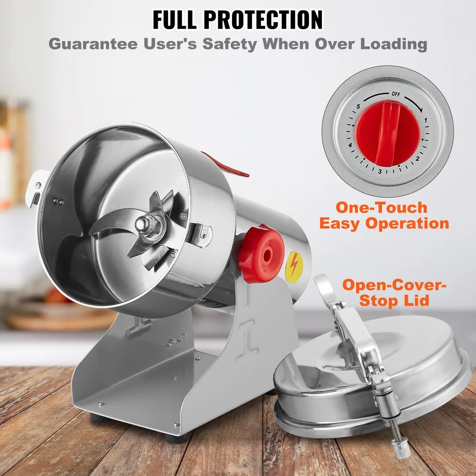 1000g Commercial Spice Grinder Electric Grain Mill Grinder High Speed view 3