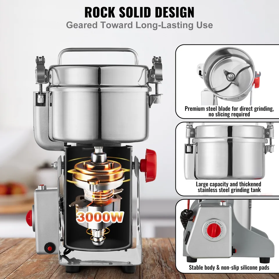 1000g Commercial Spice Grinder Electric Grain Mill Grinder High Speed view 4