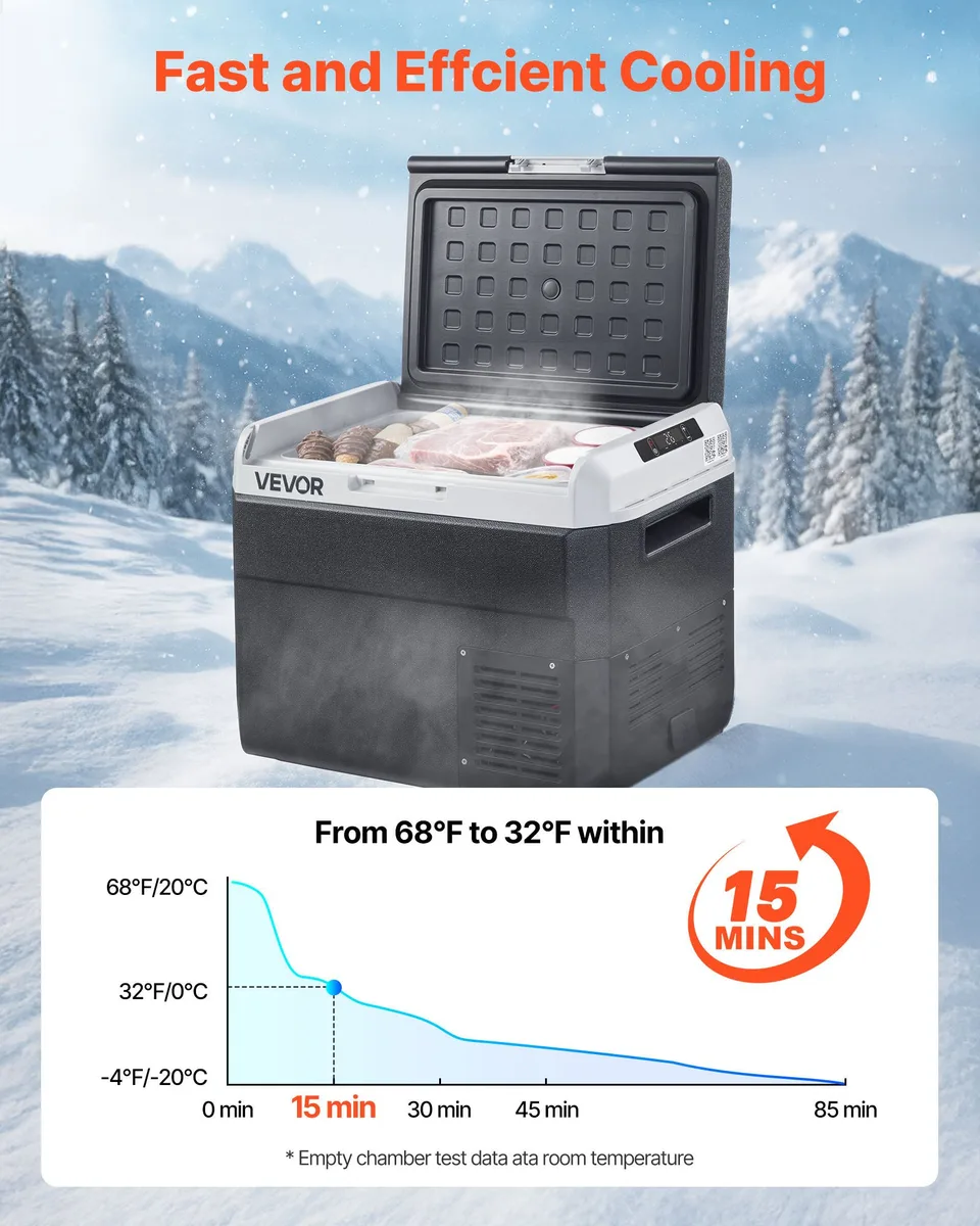 12 Volt Car Refrigerator Portable Freezer 31.7QT Electric Cooler For Camping view 3