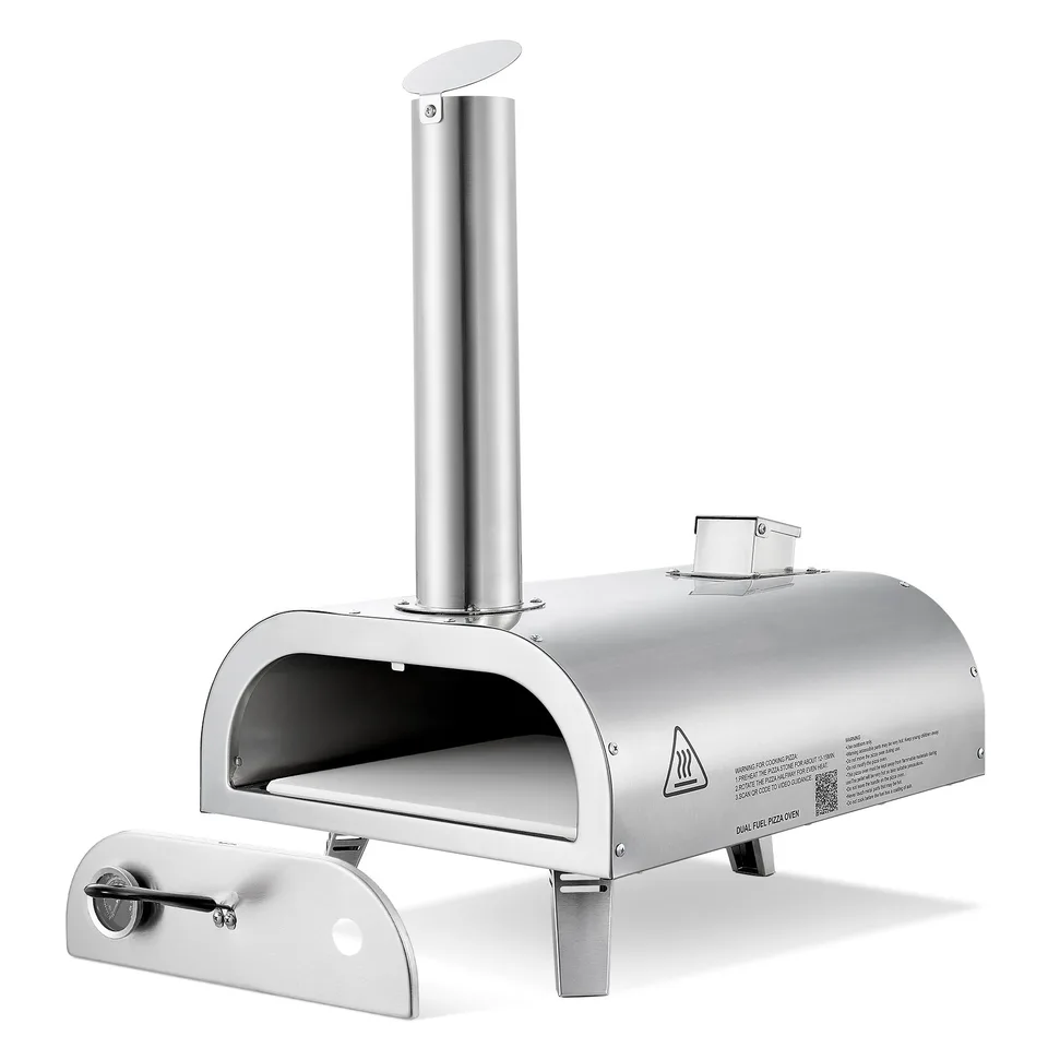 12' Outdoor Pizza Oven Portable Pellet/Gas Pizza Oven  For Camping