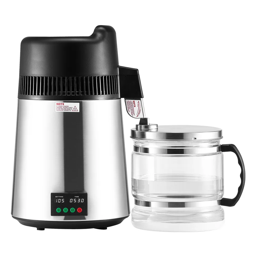 6L Water Distiller Home Countertop Purifier Machine 900W Stainless Steel Glass