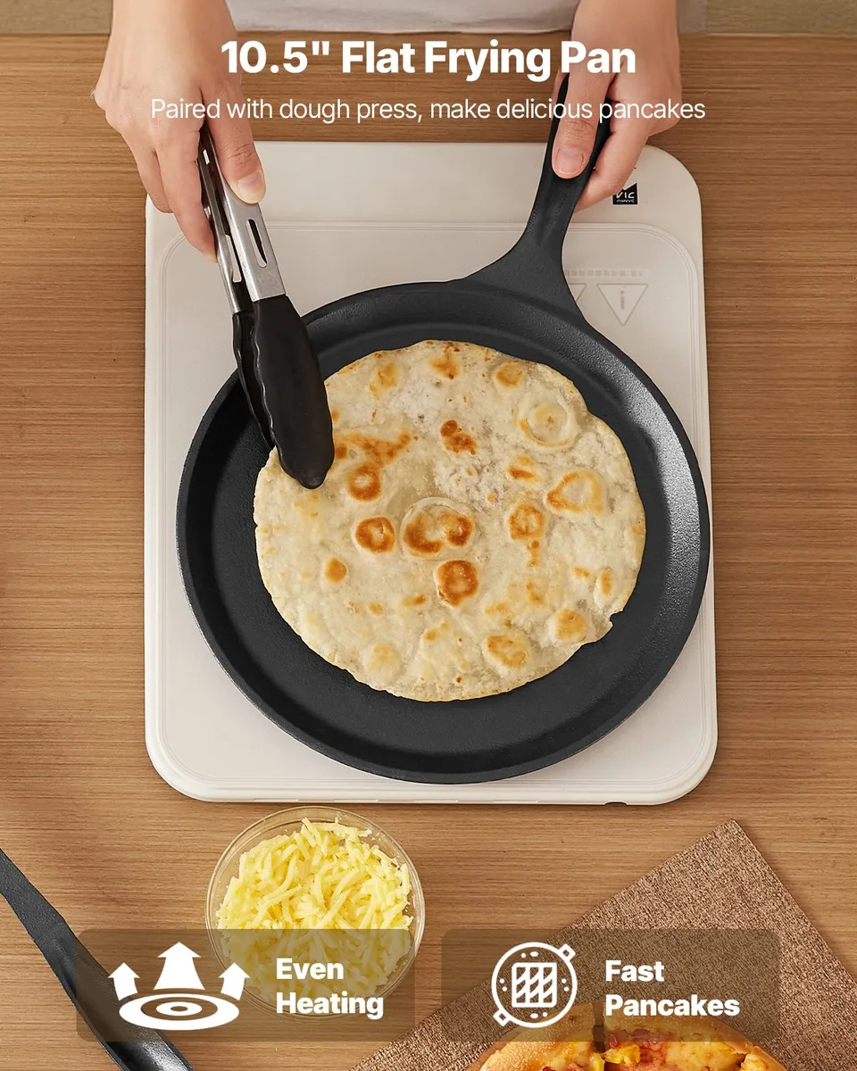 8 Inch Tortilla Press Chapati Maker Roti Dough Maker Heavy Duty Cast Iron view 3
