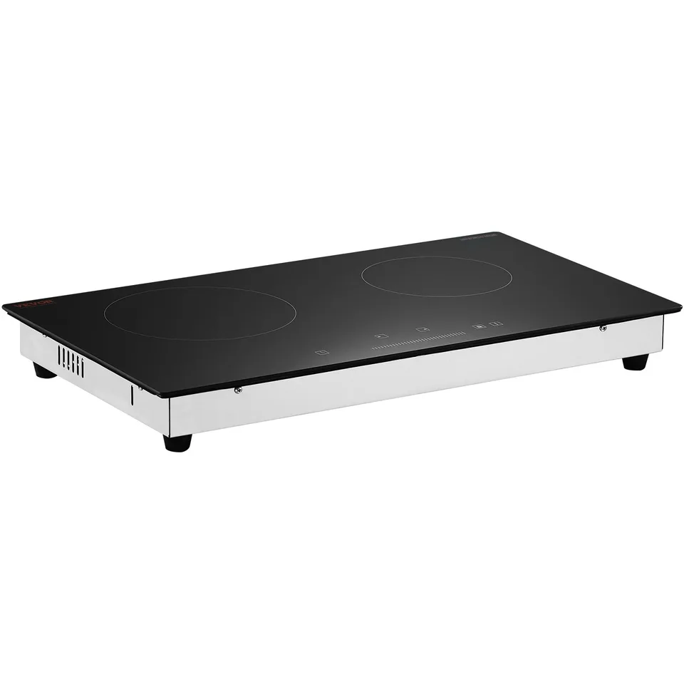 Built-in Electric Cooktop Radiant Ceramic Cooktop 2 Burners 23.6x13.3 Inch