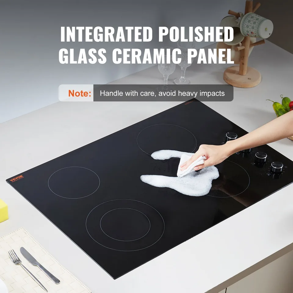 Built-in Electric Cooktop Radiant Ceramic Cooktop 4 Burners 30.3x20.5 Inch view 3