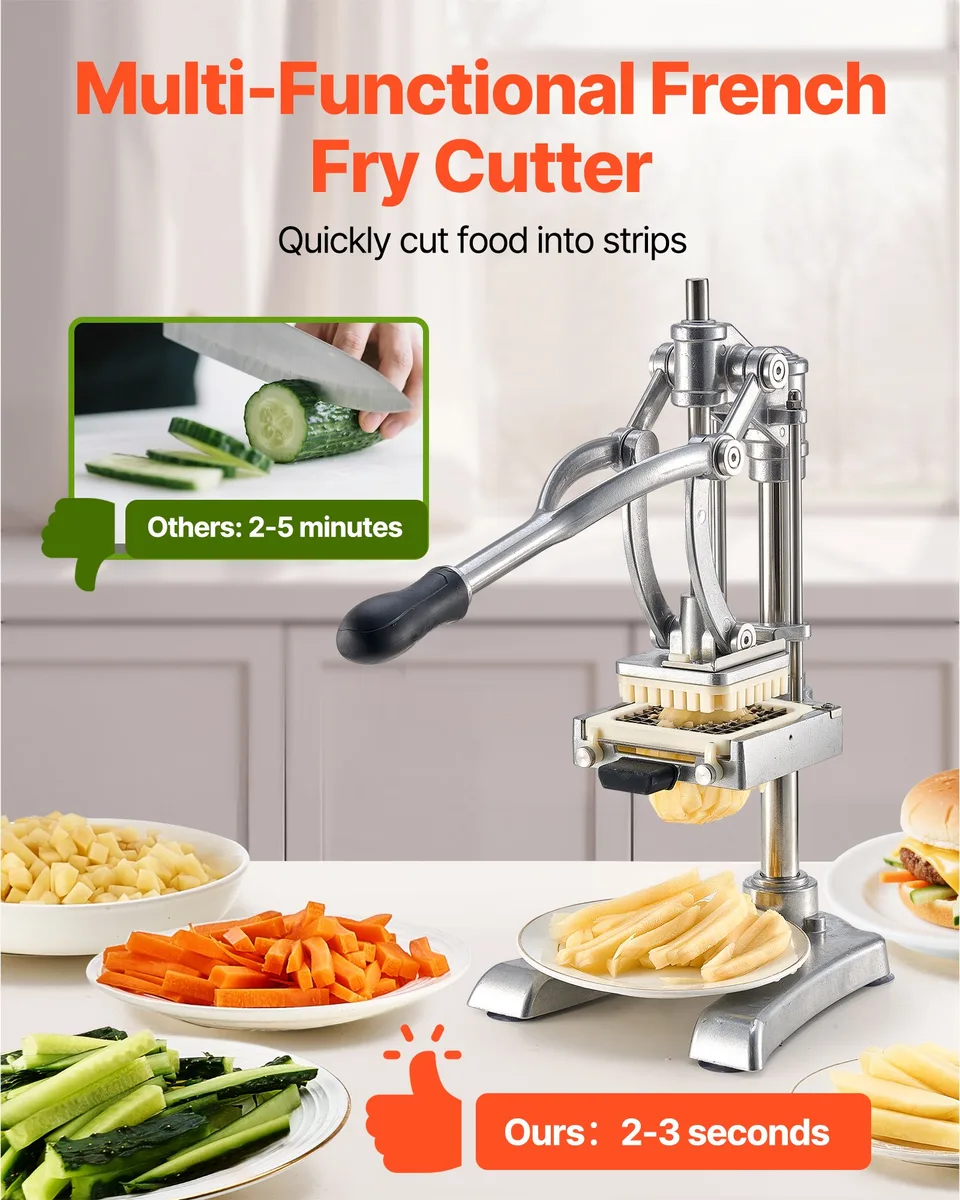 Commercial French Fry Cutter Vegetable Chopper With 3 Blades And 1 Juicer view 3