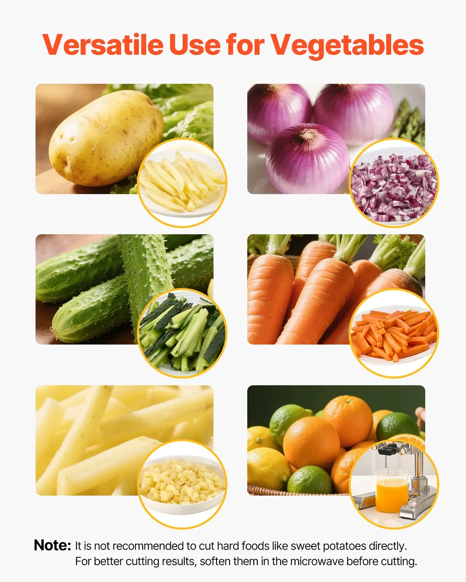 Commercial French Fry Cutter Vegetable Chopper With 3 Blades And 1 Juicer view 2