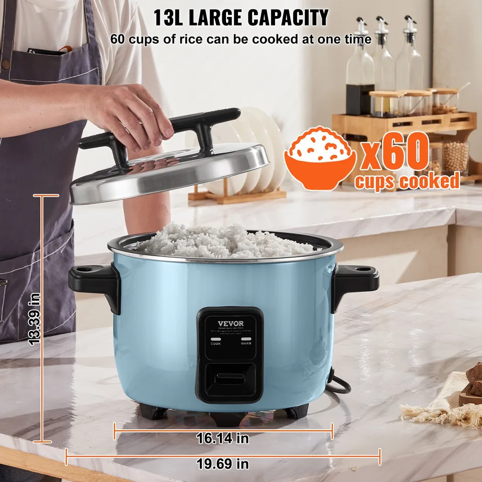 Commercial Rice Cooker 60-Cup Non-Stick Pot 13L 24H Keep Warm Restaurant view 2