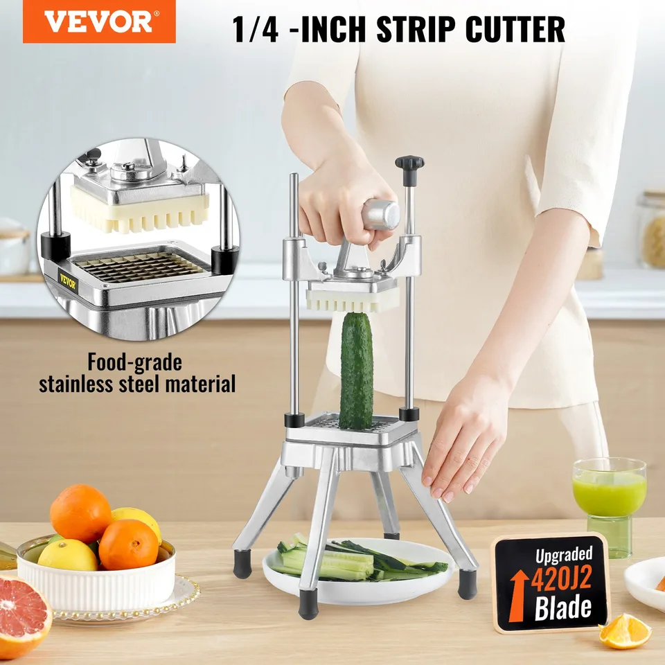 Commercial Vegetable Fruit Chopper 1/4' Blade Heavy Duty Professional Food Dicer Kattex French Fry Cutter Onion Slicer Stainless Steel For view 3