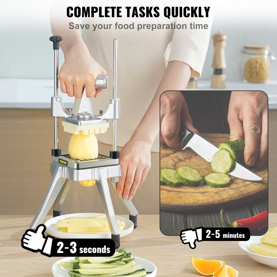 Commercial Vegetable Fruit Chopper 1/4' Blade Heavy Duty Professional Food Dicer Kattex French Fry Cutter Onion Slicer Stainless Steel For view 4