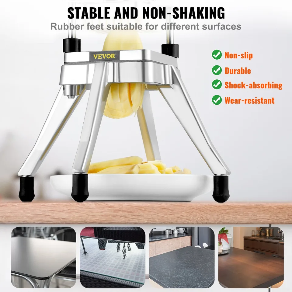 Commercial Vegetable Fruit Chopper 1/4' Blade Heavy Duty Professional Food Dicer Kattex French Fry Cutter Onion Slicer Stainless Steel For view 2