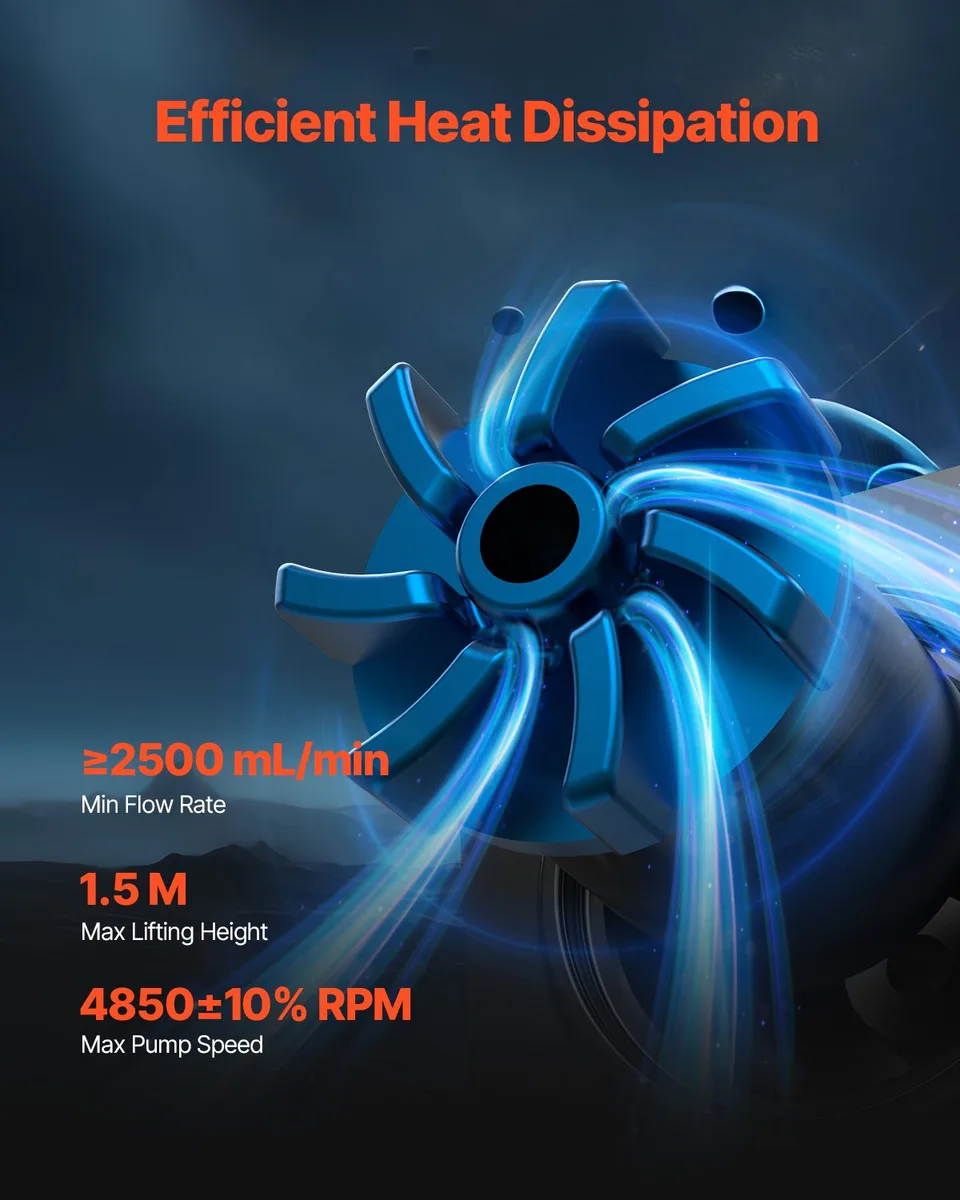 CPU Liquid Cooler AIO CPU Water Cooler With 3 PWN Fans(120 Mm) Intel AMD view 4