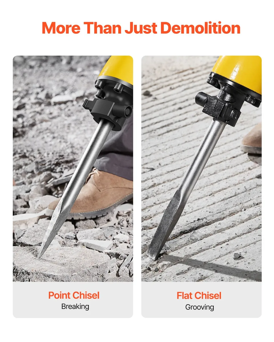 Demolition Jack Hammer Concrete Breaker 2200W Electric Hammer 2 Chisel Bit view 4