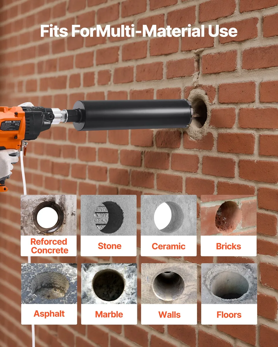 Diamond Core Drill Machine Handheld Concrete Core Drill Rig 6.3 In 2000W view 4