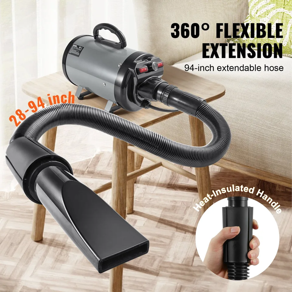Dog Dryer, 2800W/4.3HP Dog Blow Dryer, Pet Grooming Dryer With Adjustable Speed And Temperature Control, Pet Hair Dryer With 4 Nozzles And view 2