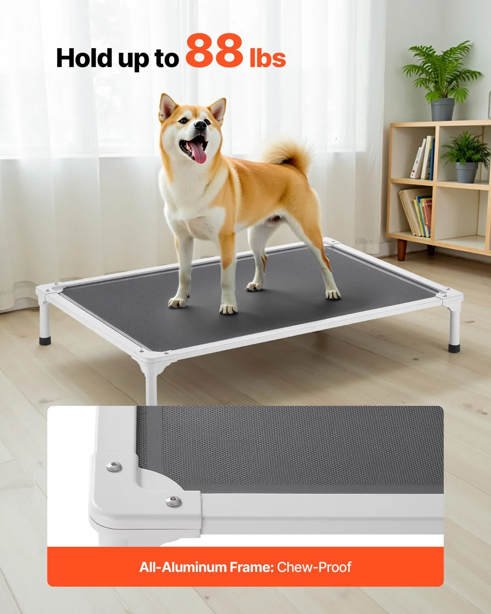 Elevated Dog Bed For Large Dogs Portable Raised Dog Cot With Teslin Mesh L view 3