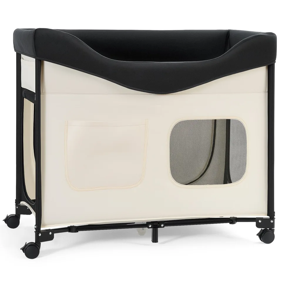 Elevated Lounge Pet Bed Foldable Bunk Dog Bed With Wheels & Side Bags L