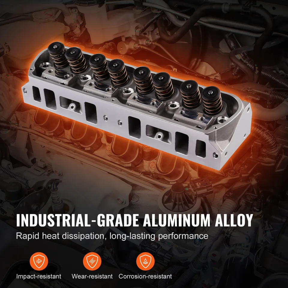 Engine Cylinder Head Assembly Replacement Aluminum For SBF FORD Mustang view 3