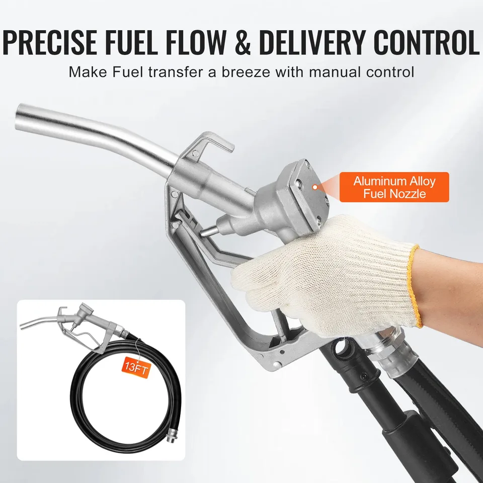 Fuel Transfer Pump 12V 5.3 GPM 1/10 HP Diesel Pump With Auto Fuel Nozzle view 3