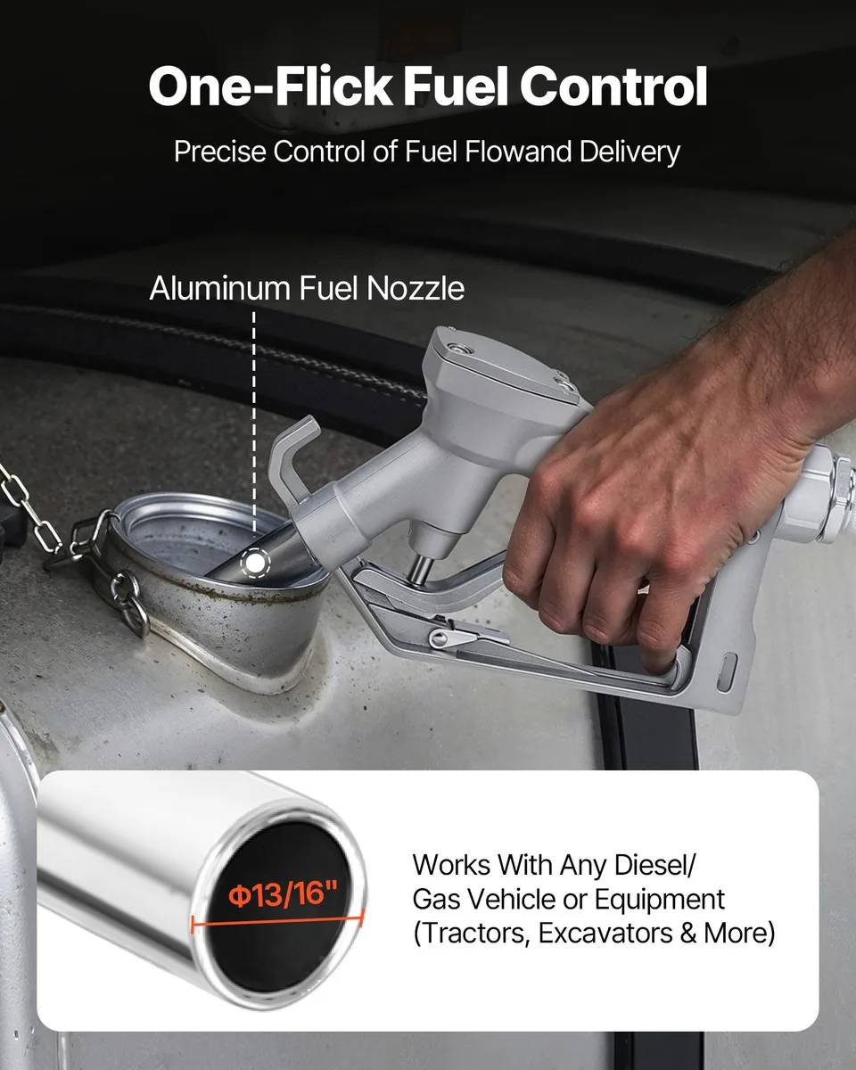 Fuel Transfer Pump 12V DC 20 GPM With Hose & Nozzle For Gasoline Diesel view 3