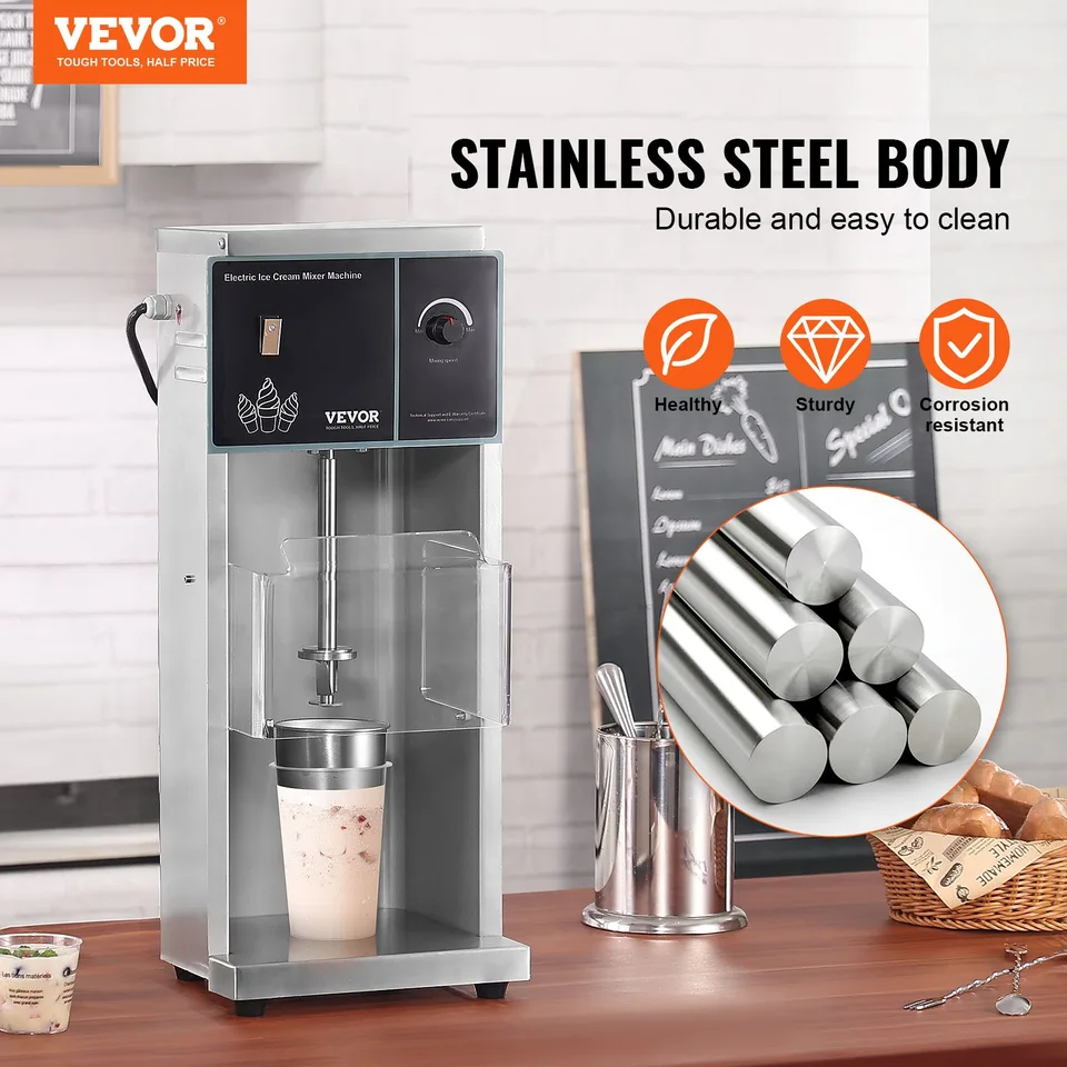 Ice Cream Blender 400W Ice Cream Mixer Stir Machine 304 Stainless Steel view 2