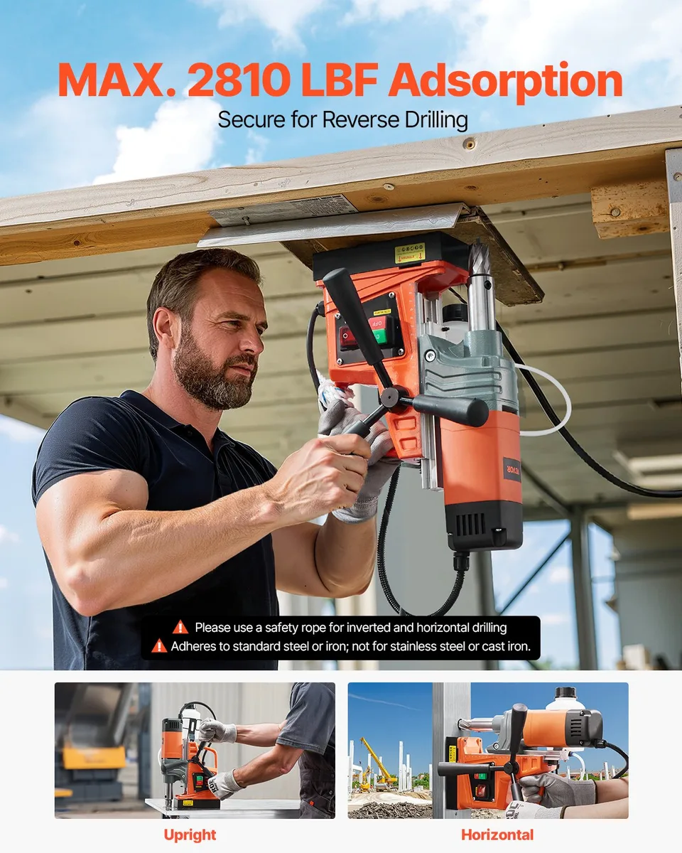 Magnetic Drill 1300W 2922lbf/13000N Portable Mag Drill Press 810RPM view 4