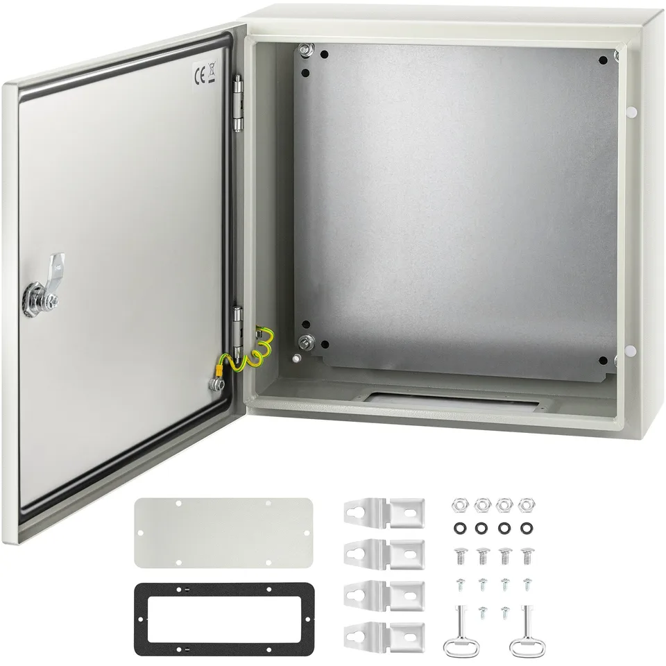 NEMA Steel Enclosure, 16 X 16 X 6'' NEMA 4X Steel Electrical Box, IP66 Waterproof & Dustproof, Outdoor/Indoor Electrical Junction Box, With Mounting Plate