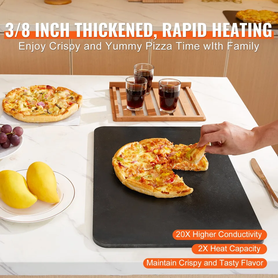 Pizza Steel, 20' X 14' X 3/8' Pizza Steel Plate For Oven, Pre-Seasoned Carbon Steel Pizza Baking Stone With 20X Higher Conductivity, Heavy view 3