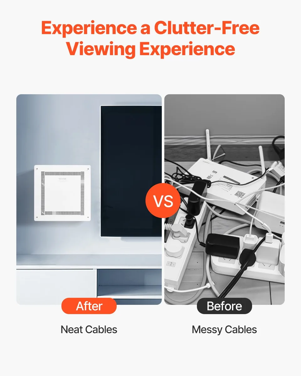 Structured Media Enclosure 14 In Recessed In-Wall TV Media Box With Cover view 3