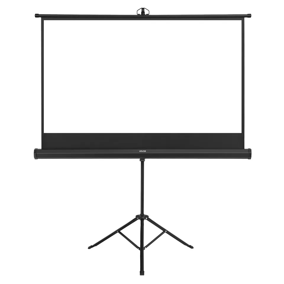 Tripod Projector Screen With Stand 60 Inch 160° Wide Angle 4K HD 16: 9 Screen