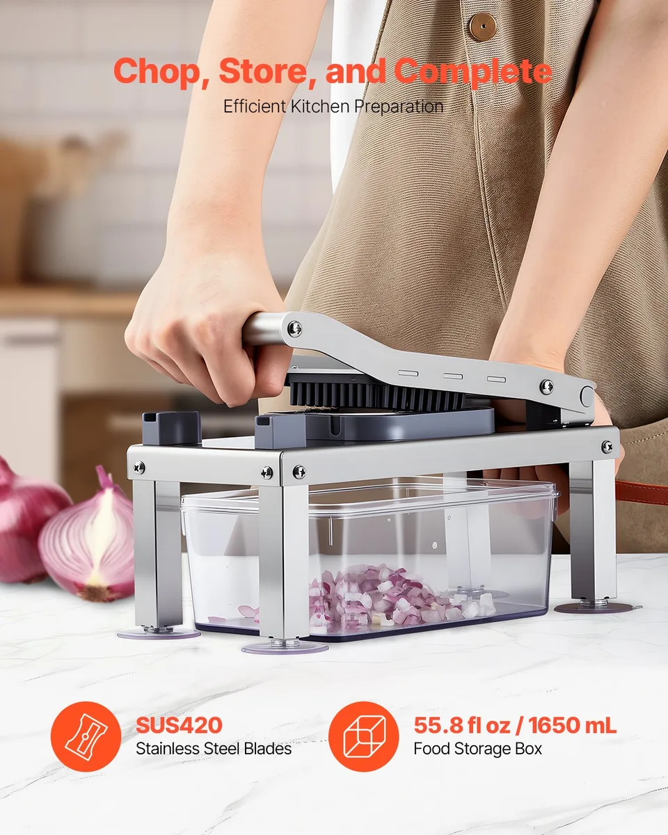 8-Blade Vegetable Chopper & Mandoline Slicer | Vistating view 4