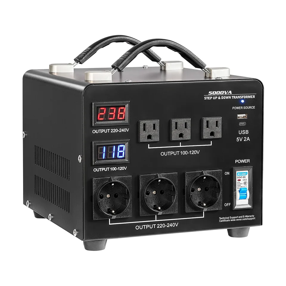 Voltage Converter Transformer 5000VA Step Up/Down 110 To 220V/220 To 110V