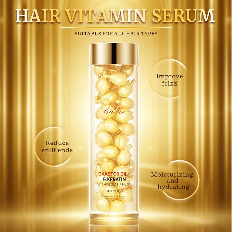 Hair Oil Capsules, Portable Individual Packaging, Essential For Business Trips And Travel, A Great Daily Hair Care Product, Suitable For Elegant Ladies.