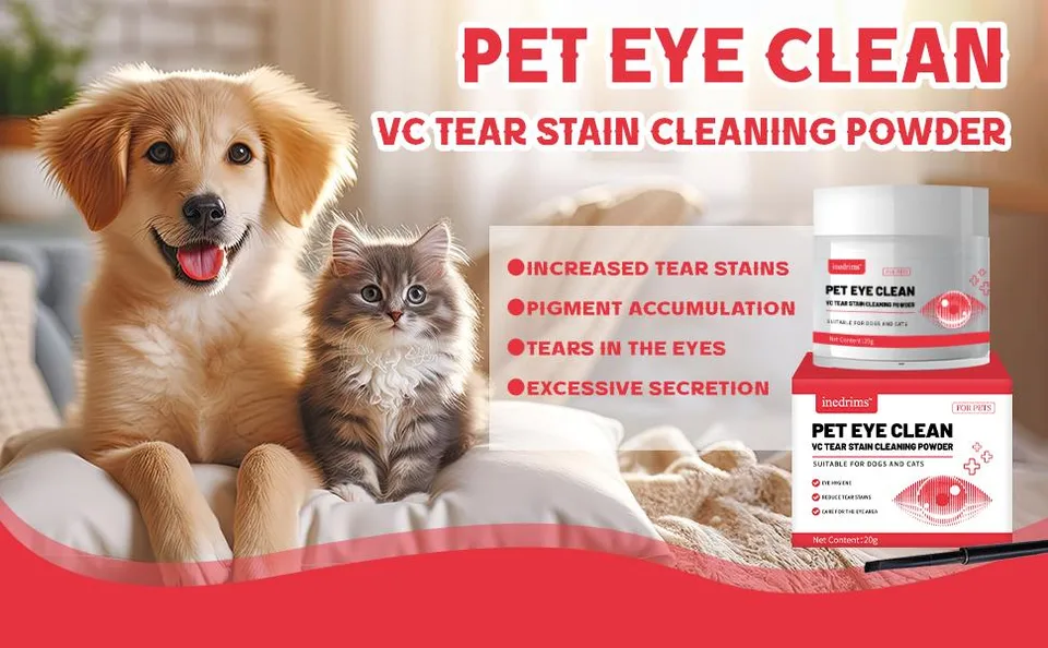 Pet Tear Stain Removal Powder - Natural And Gentle Formula, Eye And Fur Care, Tear Stain Removal And Brightening, An Essential Product For view 2