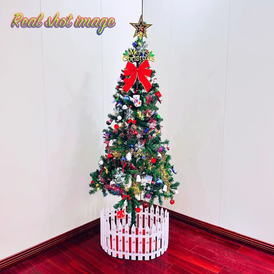 5ft Artificial Christmas Tree With LED Energy-saving Lights, Including 109 Pendant Tree Skirts And Guardrails view 4