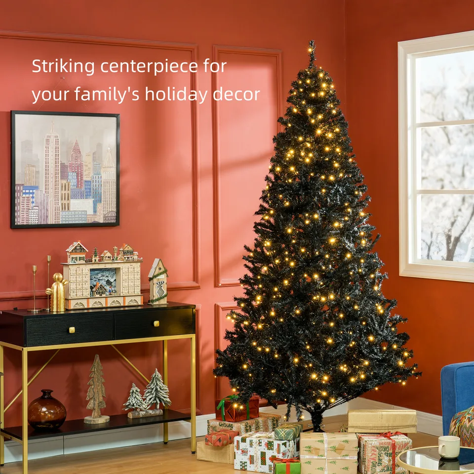HOMCOM 7.5' Tall Prelit Christmas Tree Douglas Fir Artificial Christmas Tree With Realistic Branches, 500 Warm White LED Lights And 1346 view 2