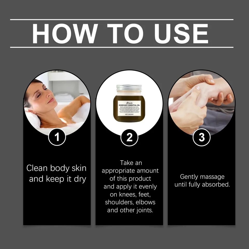 Ximonth Rosemary Essential Oil Massage Waist Shoulder Elbow Knee Care To Improve Dry Rough Skin Repair view 2
