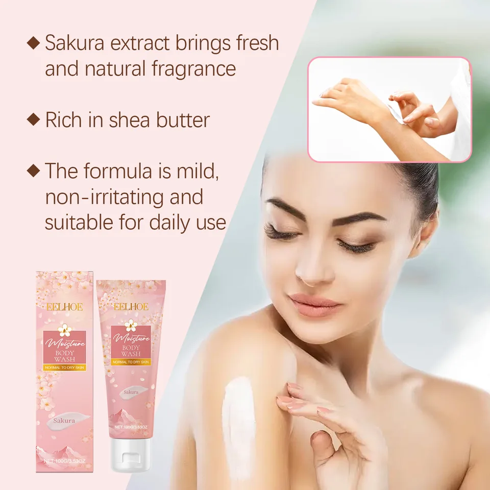 EELHOE Cherry Blossom Moisturizing Shower Gel Gently Cleanses The Body, Moisturizes And Moisturizes For A Long Time view 3