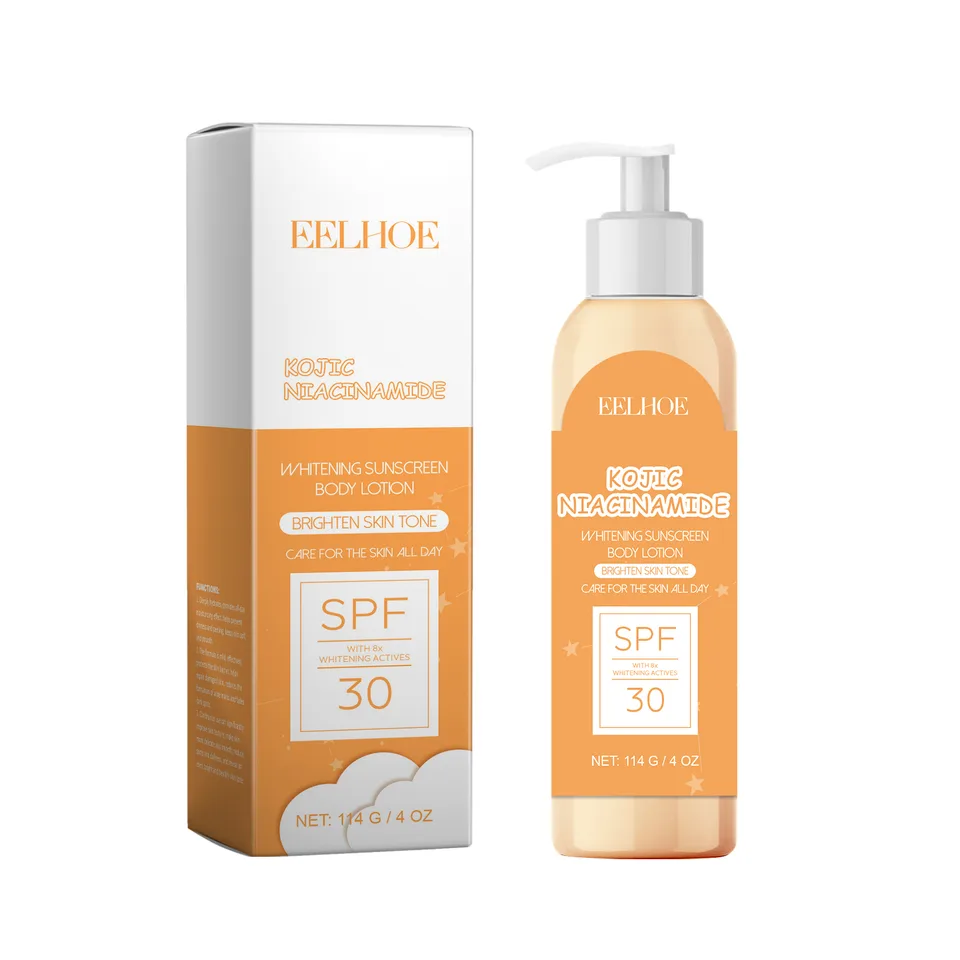 EELHOE Protective Brightening Body Lotion, Uv Protection Mild Moisturizing Light Refreshing Niacinamide Composition view 3