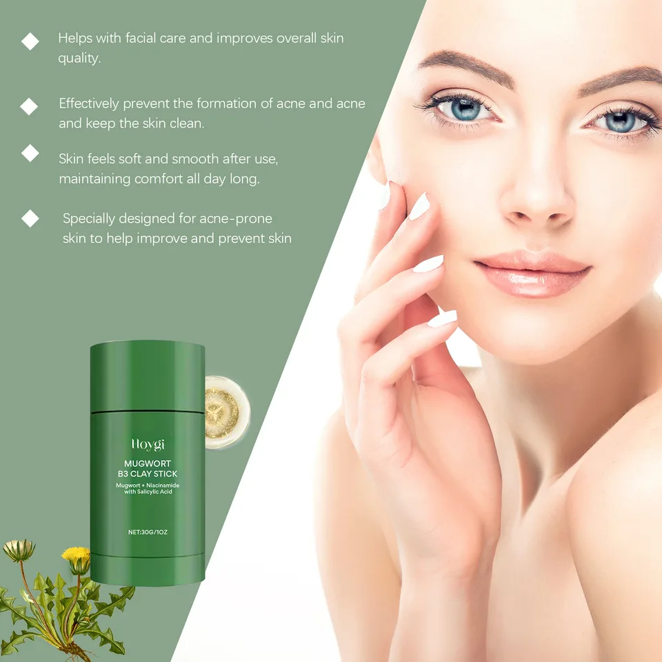 Hoygi Moxa Mud Mask Stick Deeply Cleans Pores, Brightening Skin, Firming, Smoothing And Refreshing Mask Stick view 4